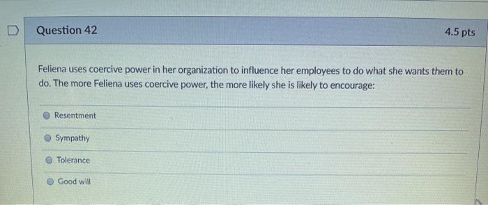 Question 41 4.5 pts Bruce's leadership style