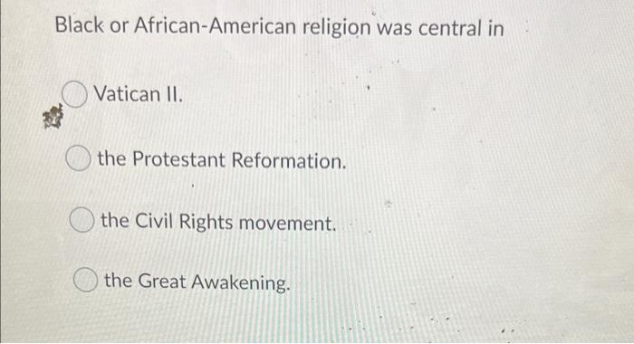 Black or African-American religion was central in