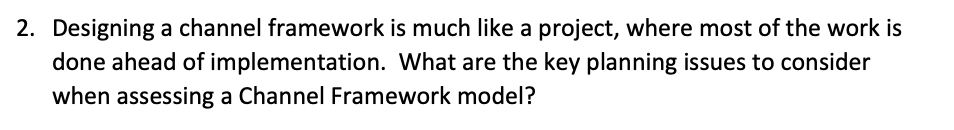 1. What are the key decision points