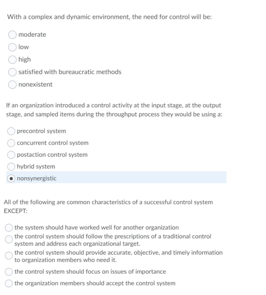 With a complex and dynamic environment, the need