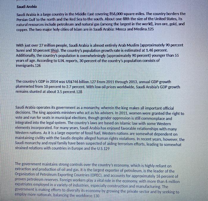 Questions Given that the country is actively