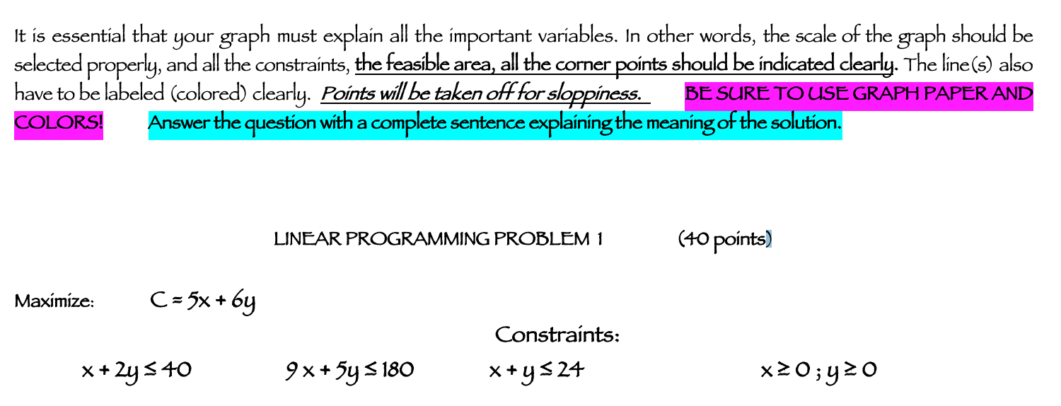 It is essential that your graph must explain all