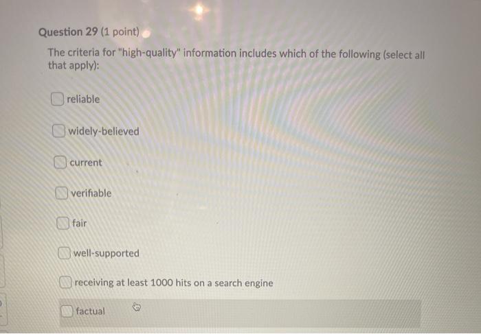 answer all please Question 29 (1 point) The