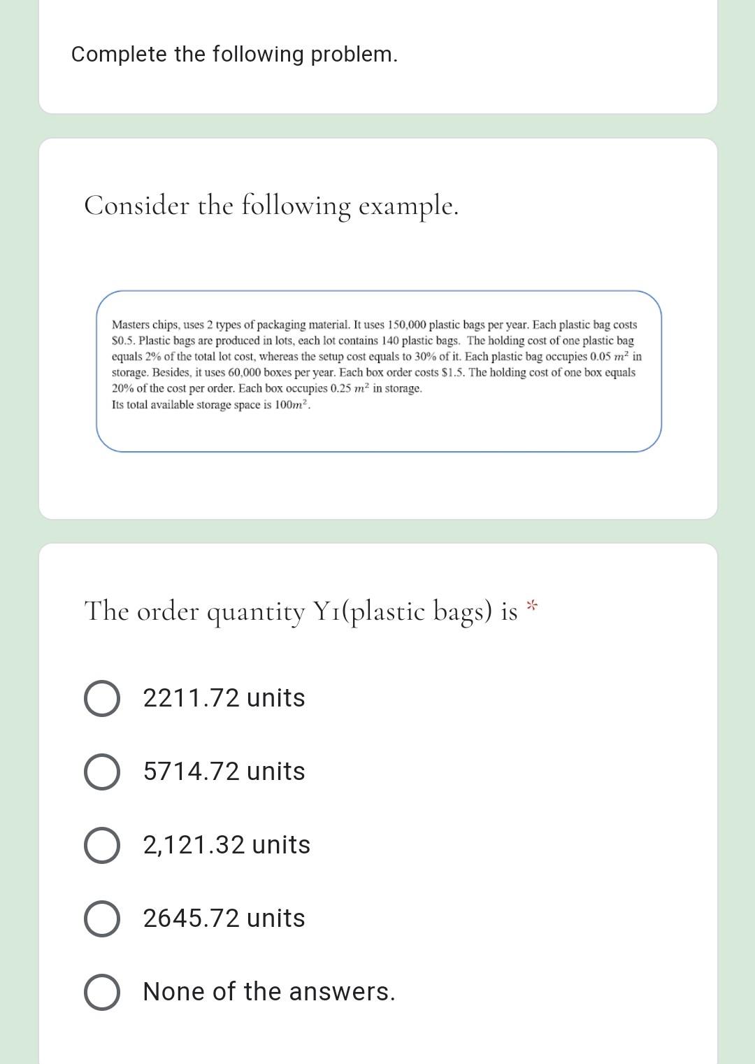 Complete the following problem. Consider the