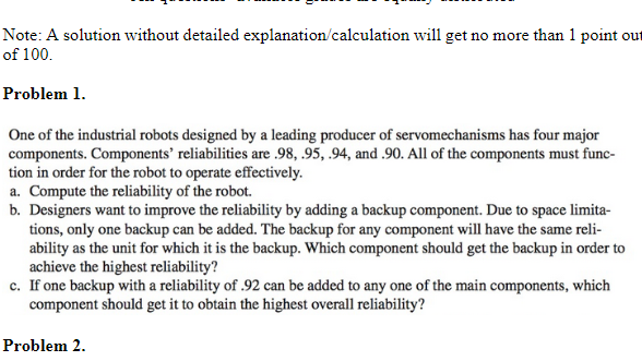 Note: A solution without detailed explanation