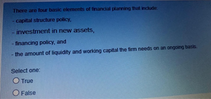 subject: financial management There are four