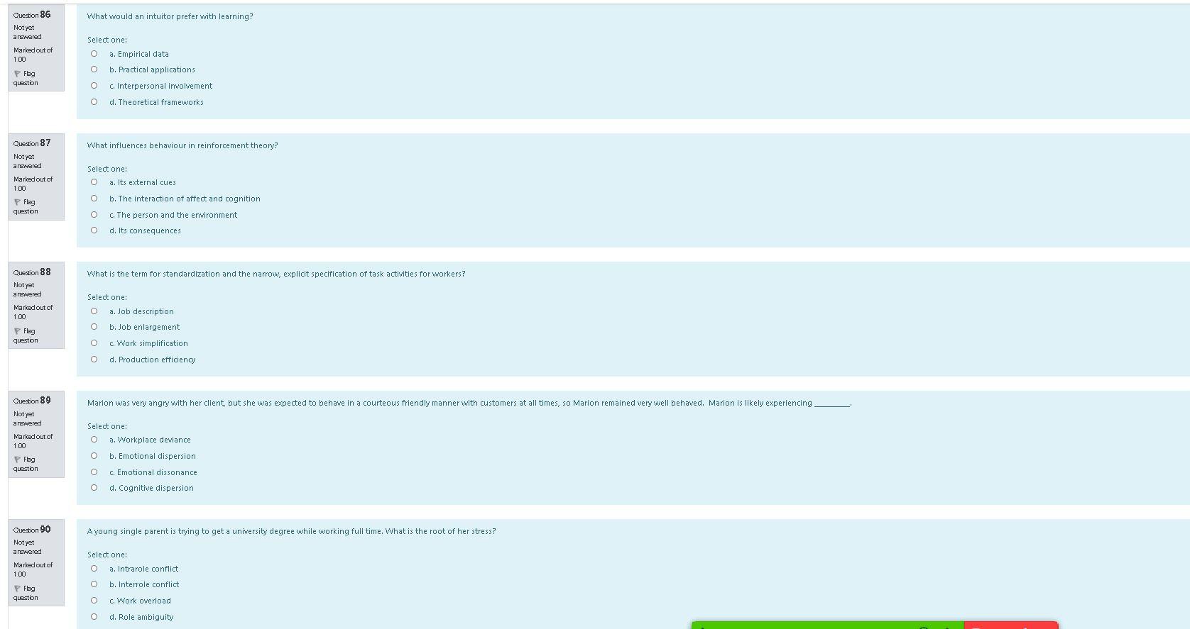 What would an intuitor prefer with learning?