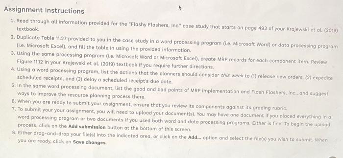 Assignment Instructions 1. Read through all
