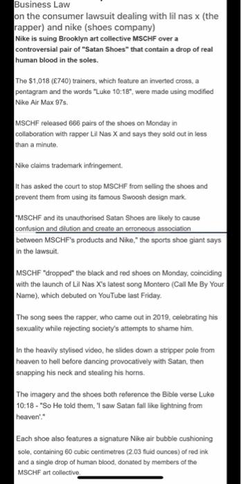 question : Based on the case you read about,