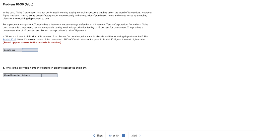 Excerpt from a Sampling Plan Table for a = 0.05,