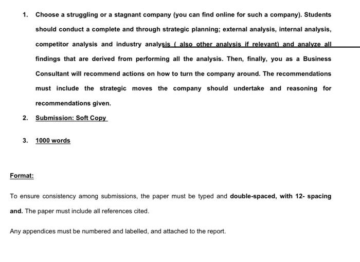 hi please help me to do this assignment 1. Choose