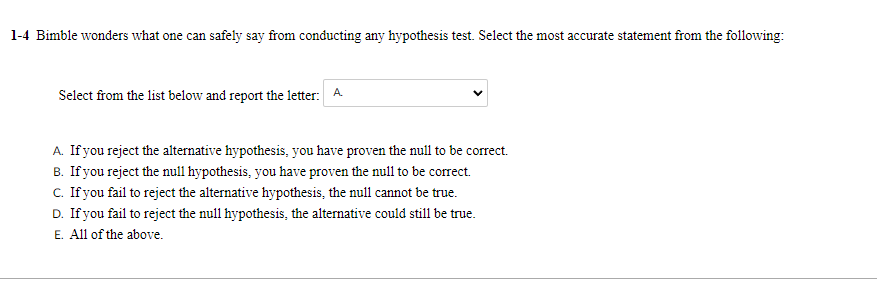 Problem #1 Bumble is interested in knowing if an