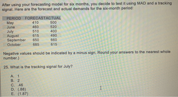 After using your forecasting model for six