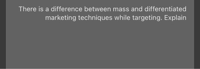There is a difference between mass and