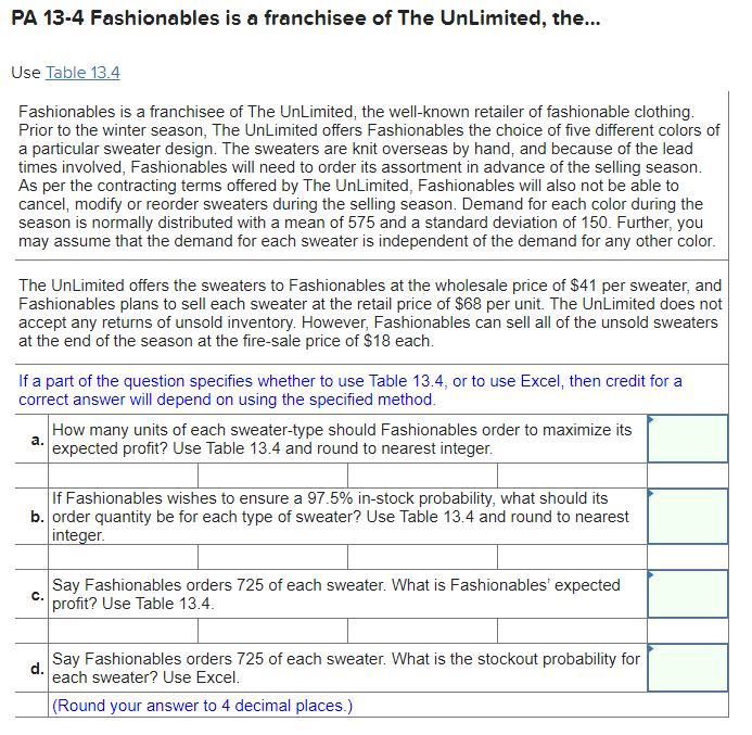 PA 13-4 Fashionables is a franchisee of The