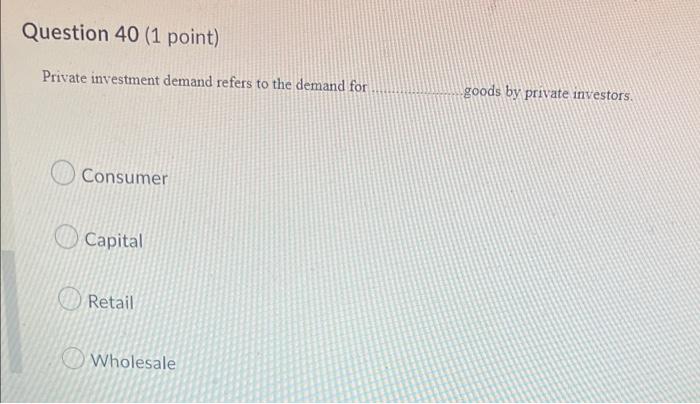 Question 37 (1 point) APC True False Consumption