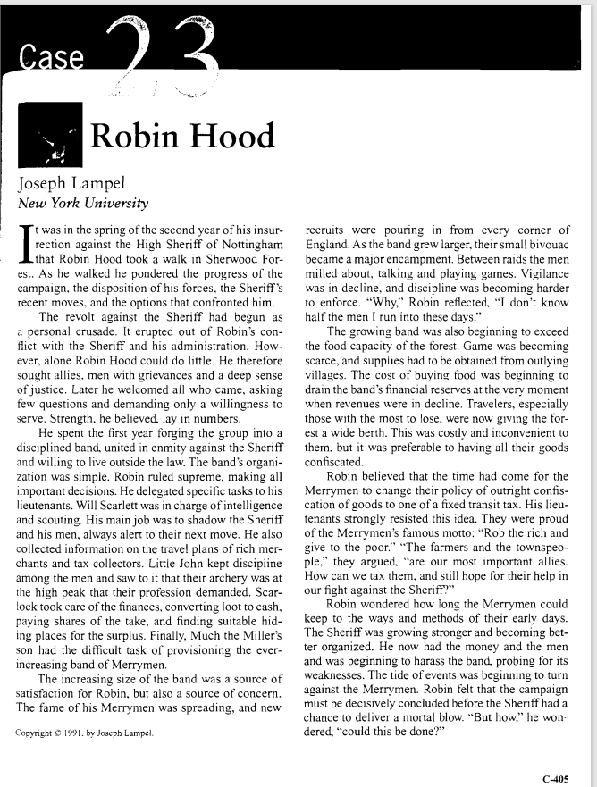 A. What problems does Robin Hood have? What