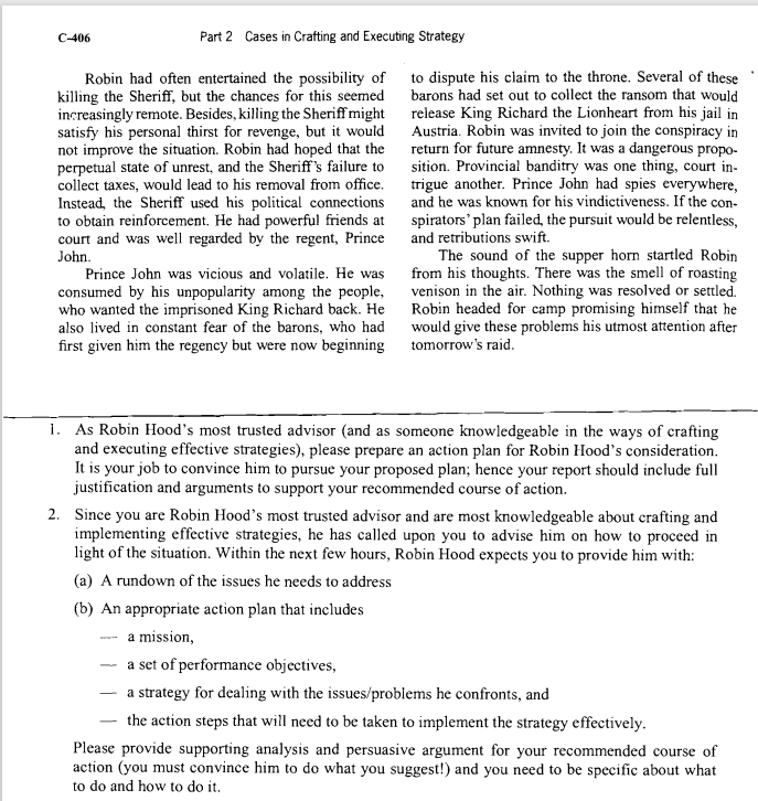 A. What problems does Robin Hood have? What