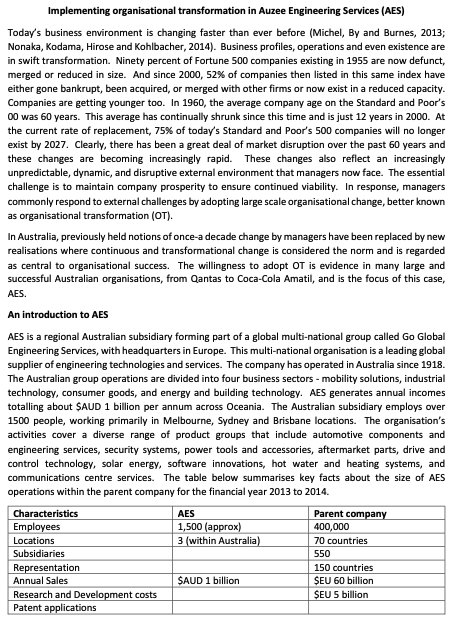 Read case study below to answer this question