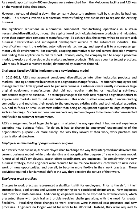 Read case study below to answer this question