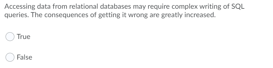 Accessing data from relational databases may