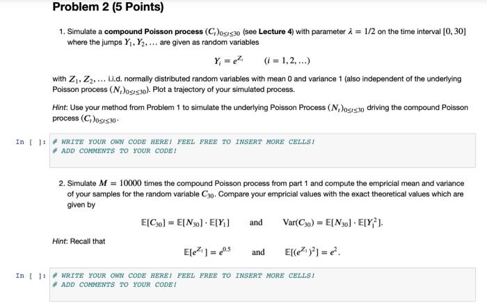 Problem 2 (5 Points) 1. Simulate a compound