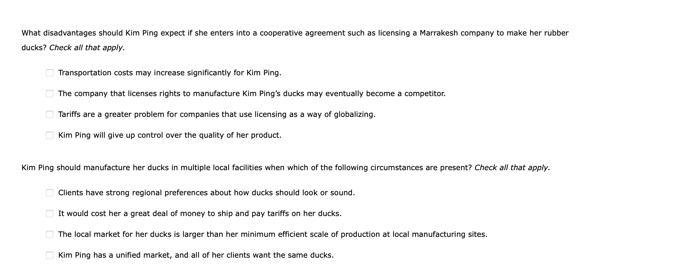6. Entering global markets (Connect, Perform)
