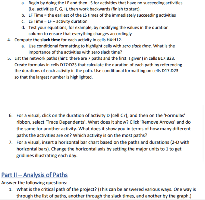 A( H(2) ES EF LS A(5) Slack 1(3) 5 C(5) Immediate