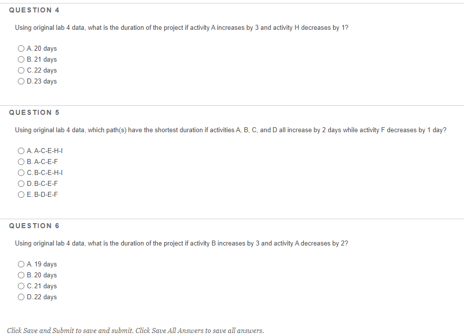 A( H(2) ES EF LS A(5) Slack 1(3) 5 C(5) Immediate