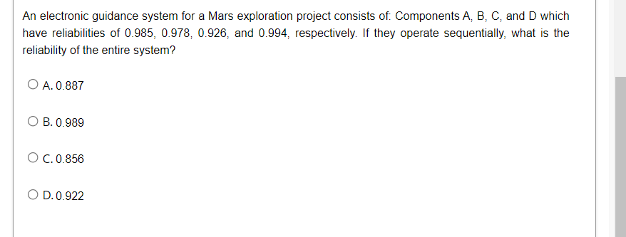 An electronic guidance system for a Mars