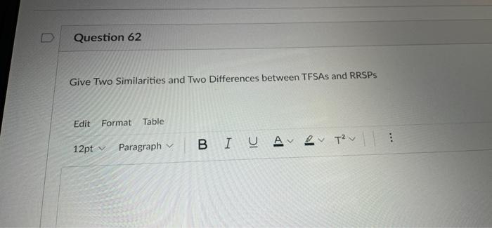 Question 62 Give Two Similarities and Two