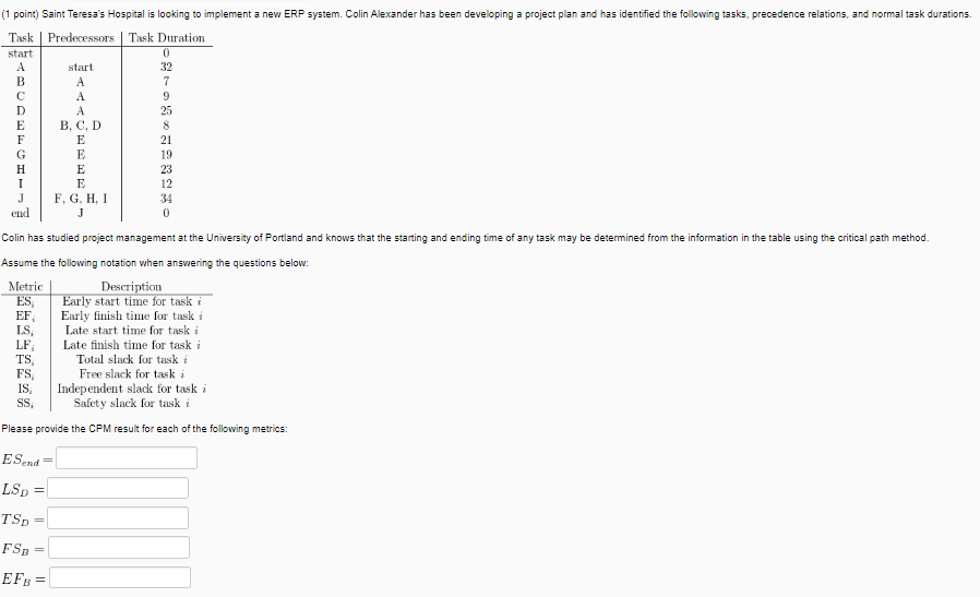 Please share the formulas Assume the following