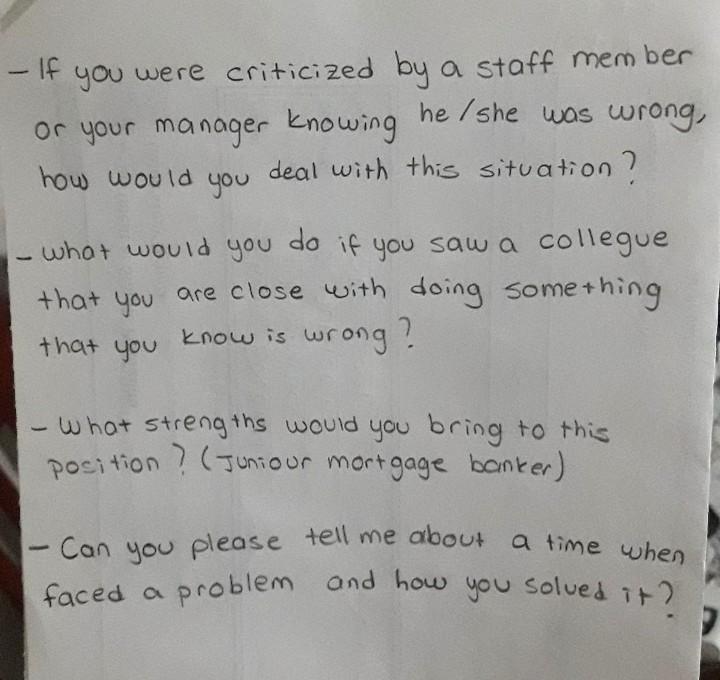 Can you please tell me about a time when - If you