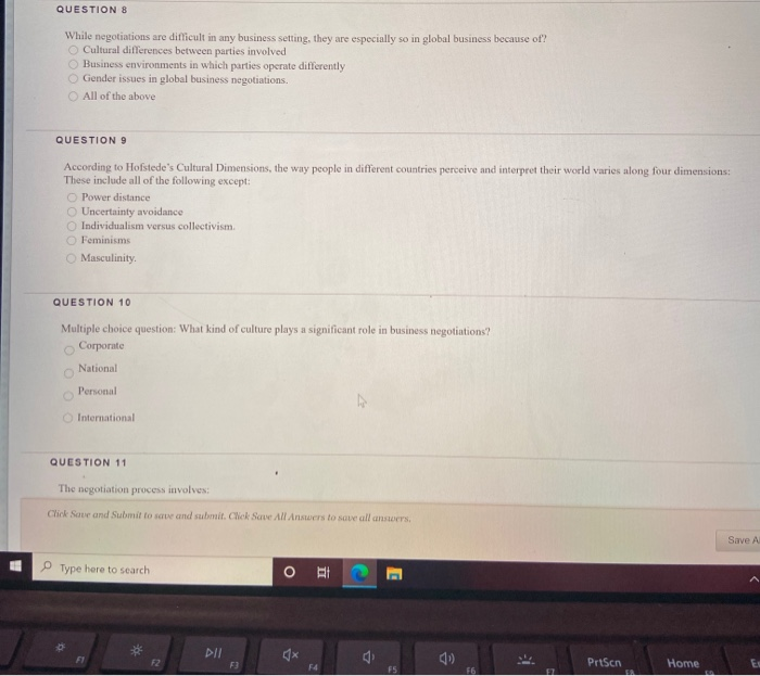 QUESTION 1 During the process of financial