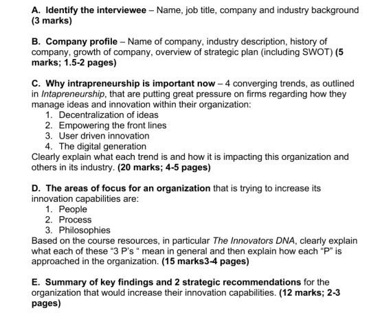 A. Identify the interviewee - Name, job title,