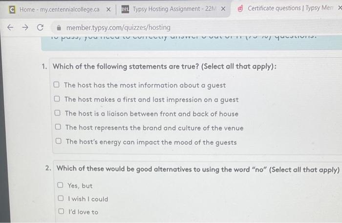 C Home-my.centennialcollege.ca X D2L Typsy