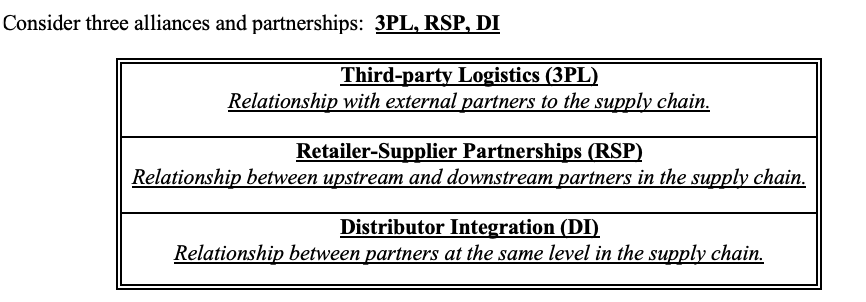 SUBJECT: SUPPLY CHAIN MANAGEMENT Which Statement?
