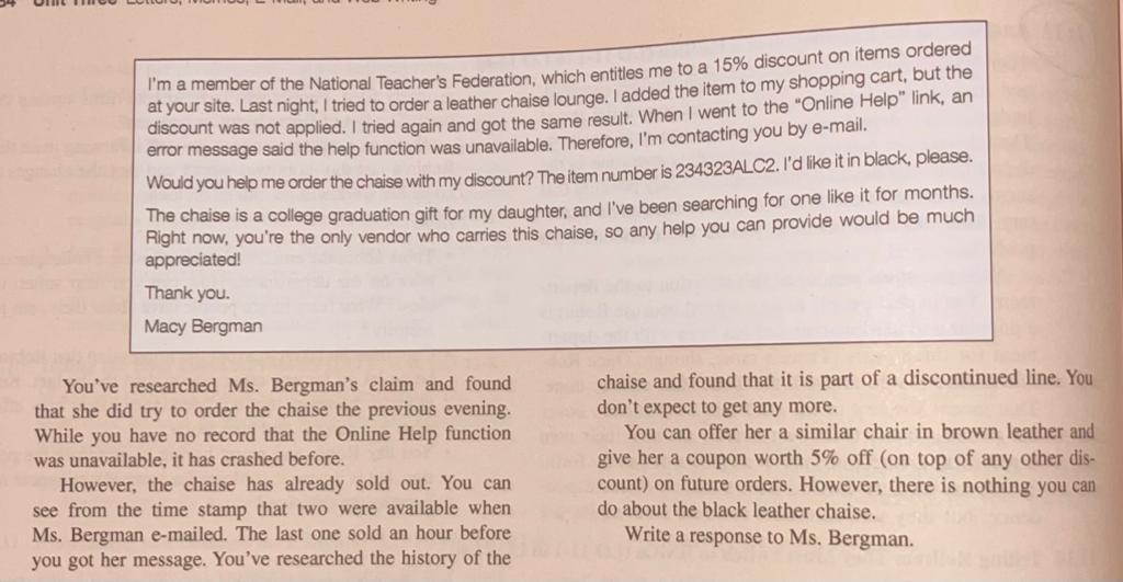 (11.15 Telling a Customer an Item Is No Longer