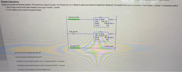 Student Instructions: Answer and complete the