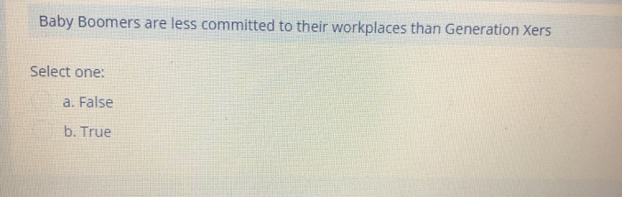 Baby Boomers are less committed to their