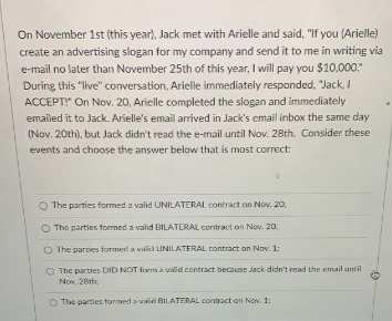 On November 1st (this year), Jack met with