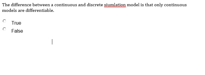 The difference between a continuous and discrete