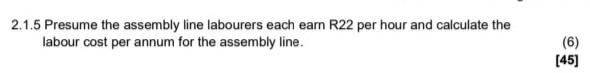 please help solve 2.1.5 2.1 The table below lists