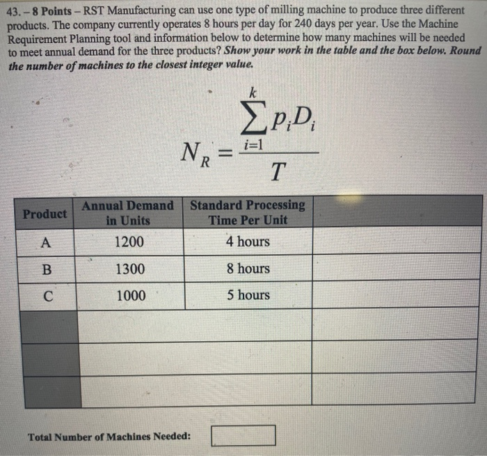 Please fill in boxes as well. 43.-8 Points - RST