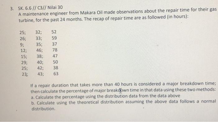 3. SK. 6.6 // C3// Nilai 30 A maintenance