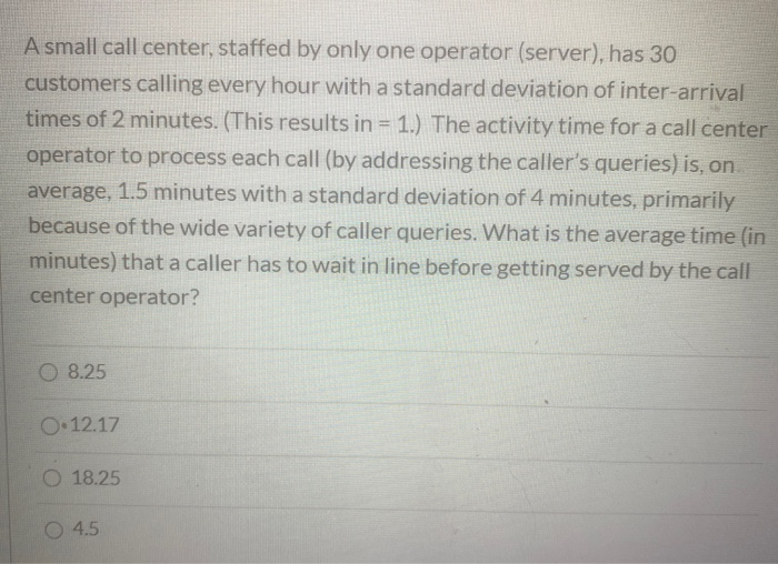 A small call center, staffed by only one operator