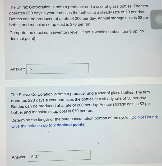 The Shiraz Corporation is both a producer and a