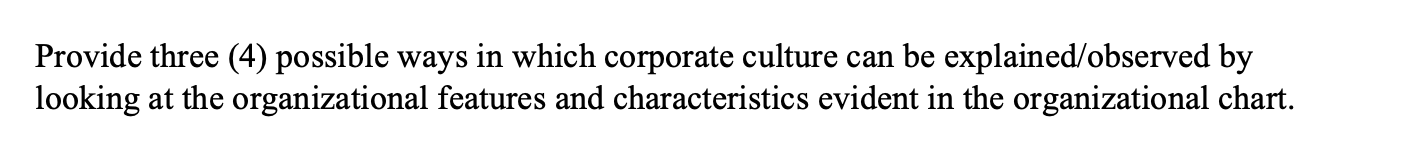 Provide three (4) possible ways in which