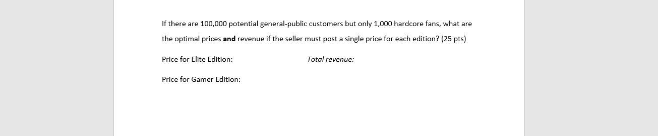 Suppose that there are two different customer