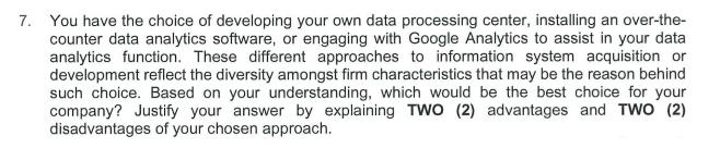 7. You have the choice of developing your own